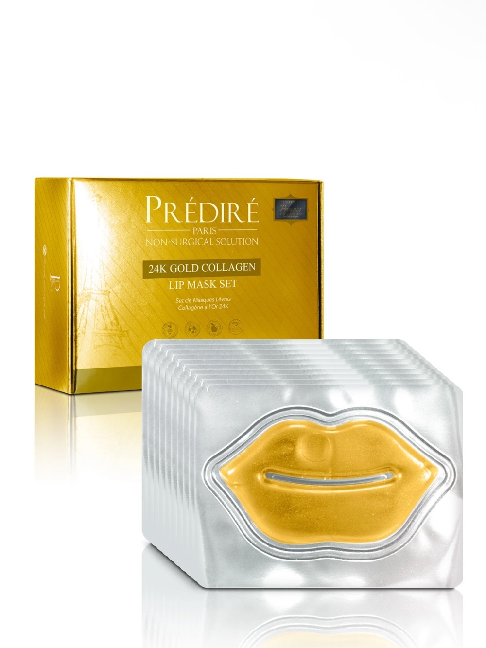 $400 MSRP PREDIRE 24K Gold Collagen Lip Mask Set 10pc